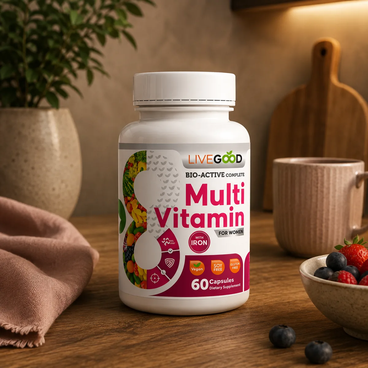 Bio-Active Complete & Best Multi-Vitamin for Women with Iron Bio-Active Complete & Multi-Vitamin for Women with Iron