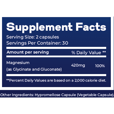 LiveGood Ultra Magnesium Complex supplement facts magnesium glycinate and magnesium gluconate