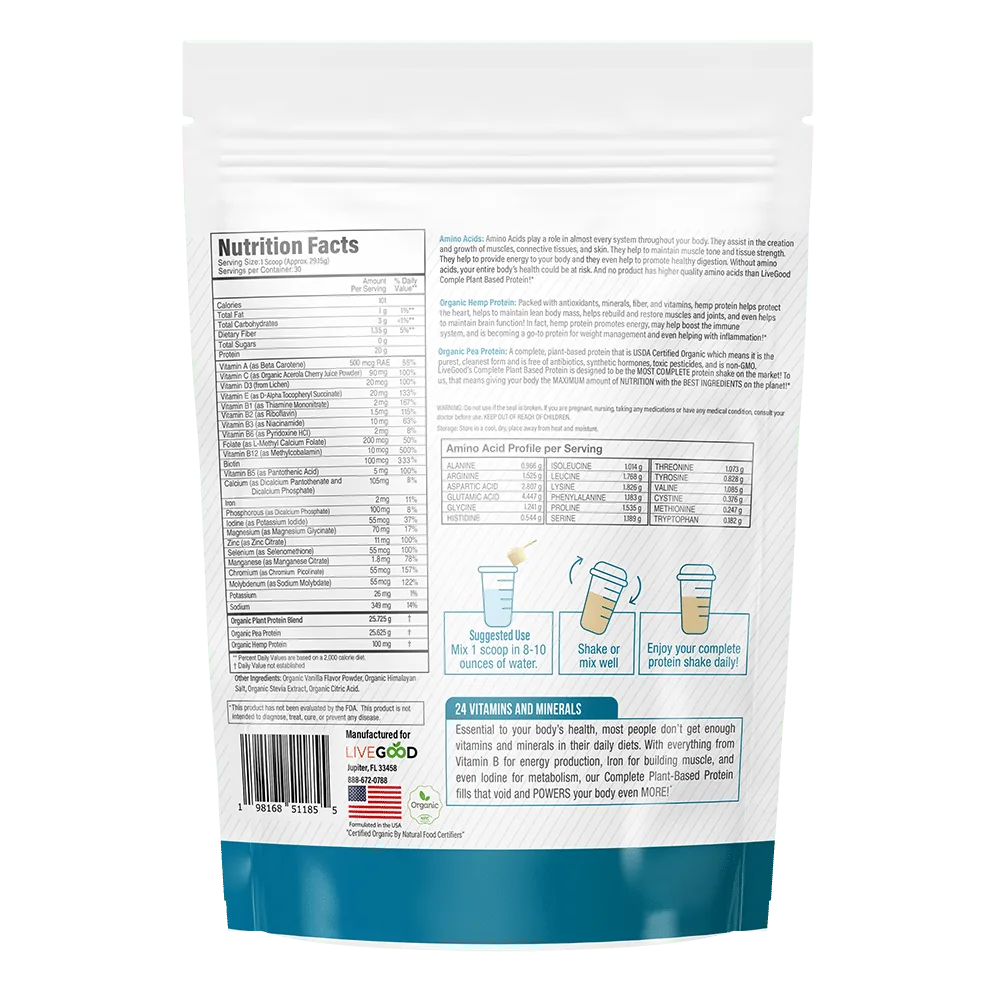 plant based protein powder nutrition facts label Plant based protein powder nutrition facts label showing vitamins minerals amino acids and serving details